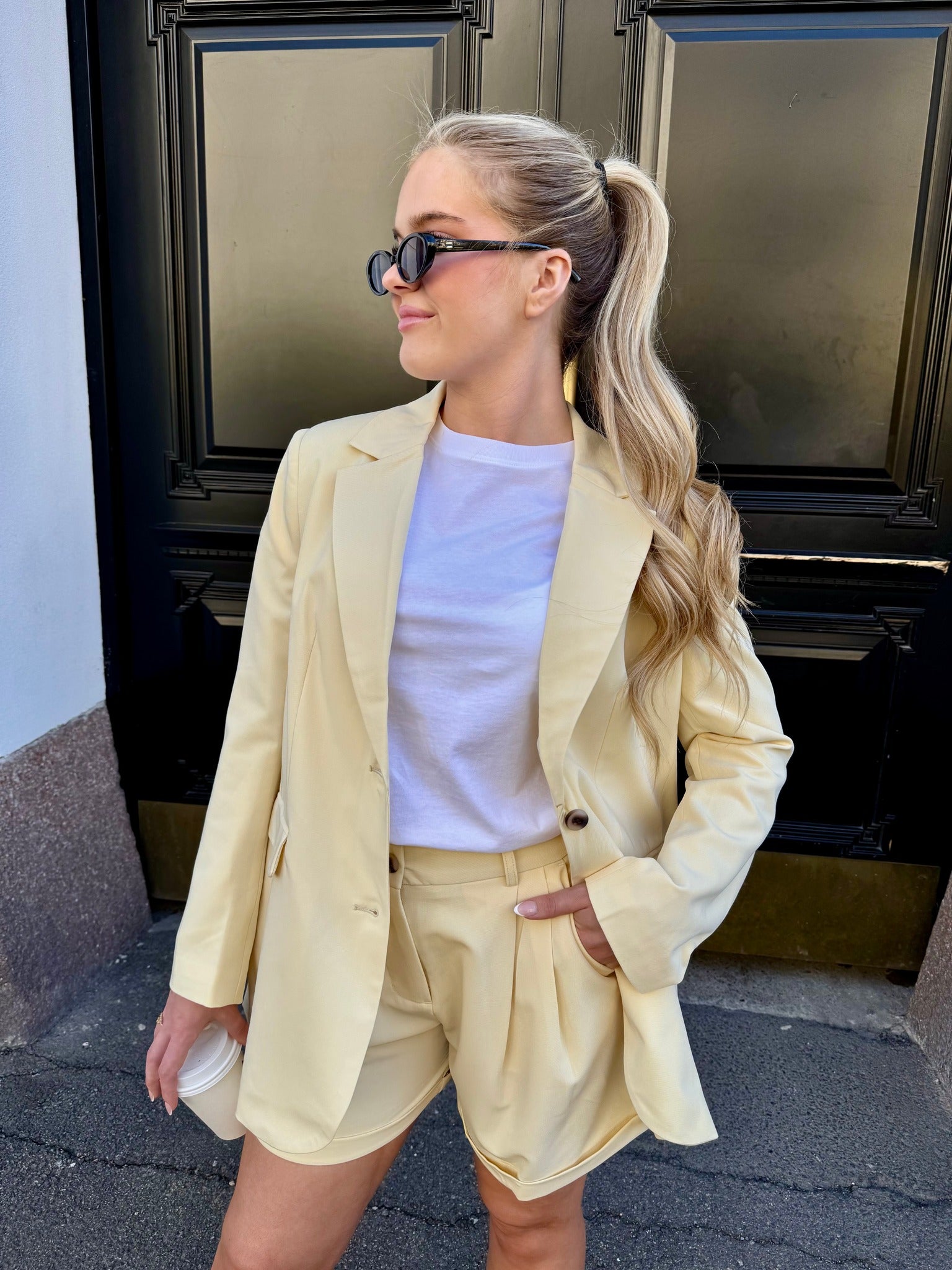 VIHANDI Blazer - Pale Banana